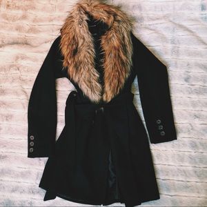 Express XS Peacoat with removable fur